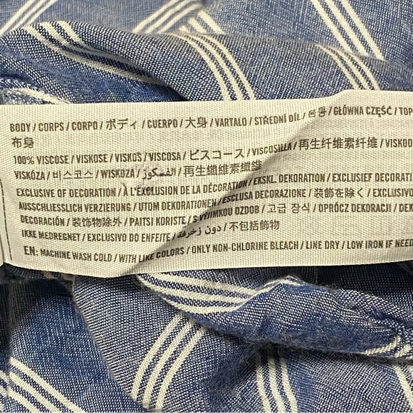 Hollister Blue White Striped Coastal Beachy Nautical Wrap Dress Size Small - Picture 6 of 7